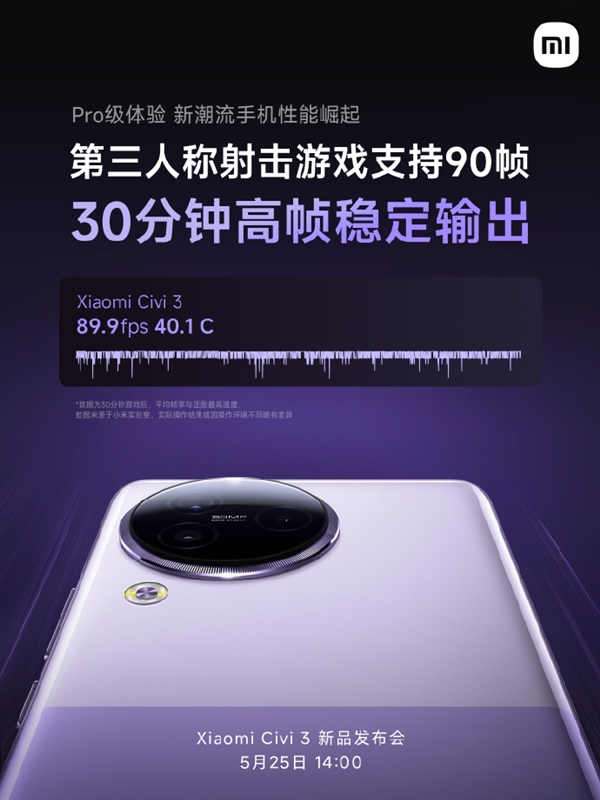 潮流手机唯一!小米Civi 3用上16GB+1TB超大存储:超Pro级规格