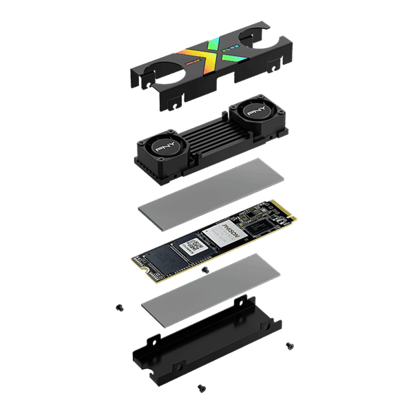 方向错了！PNY PCIe 5.0 SSD竟然用上双风扇 仍旧残血