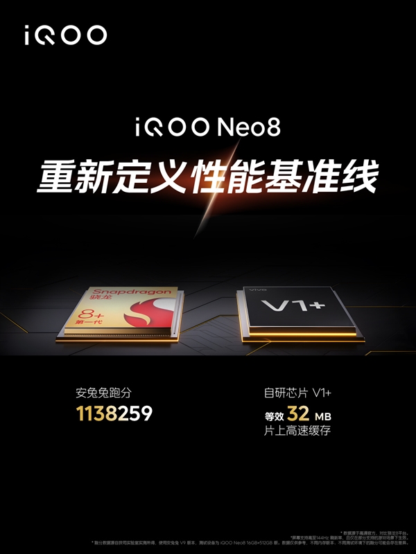 iQOO Neo8 Pro亮相:全球首发天玑9200+ 跑分屠榜安卓阵营