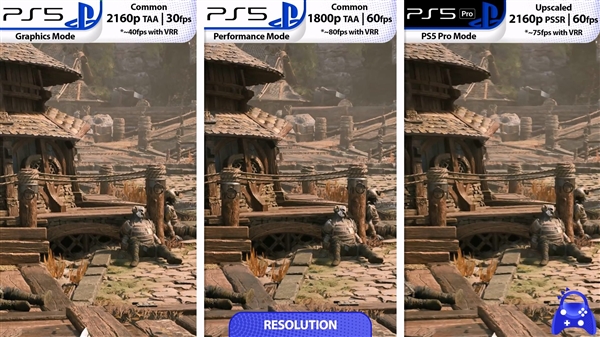 《战神5》PS5 Pro性能对比：平均提升20-30帧！