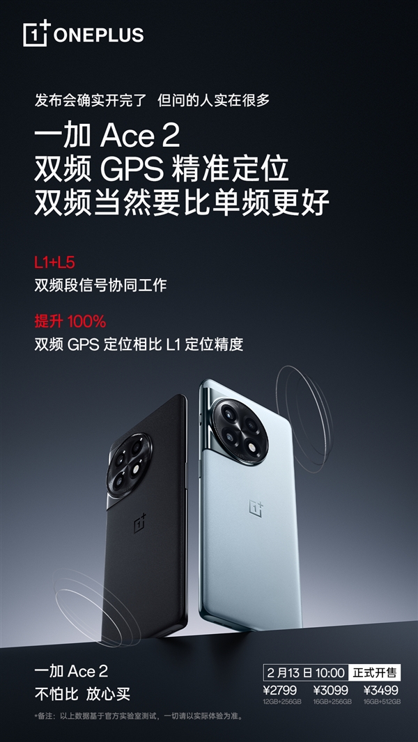 一加Ace 2支持双频GPS：发布会上没讲 结果被很多网友误伤