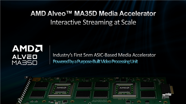 1.1万元!AMD发布全新加速卡:AV1编码功耗只需1W