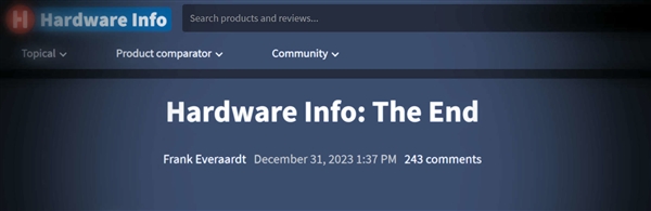 权威硬件网站Hardware.info突然关门！一年260篇评测
