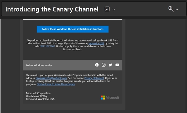 Windows 12真要来了!微软免费送Canary会员U盘:方便测试镜像