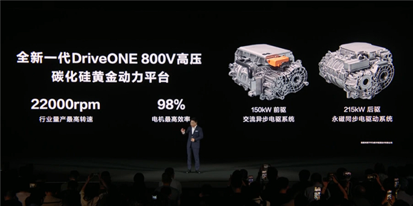 华为新一代碳化硅电机发布：22000转/分、零百加速3.3秒！